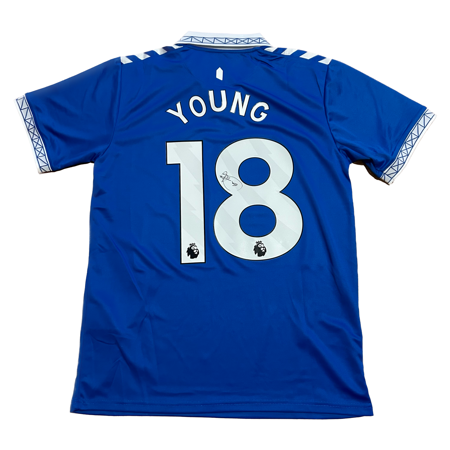 Signed Ashley Young Everton Home Shirt 2023/24