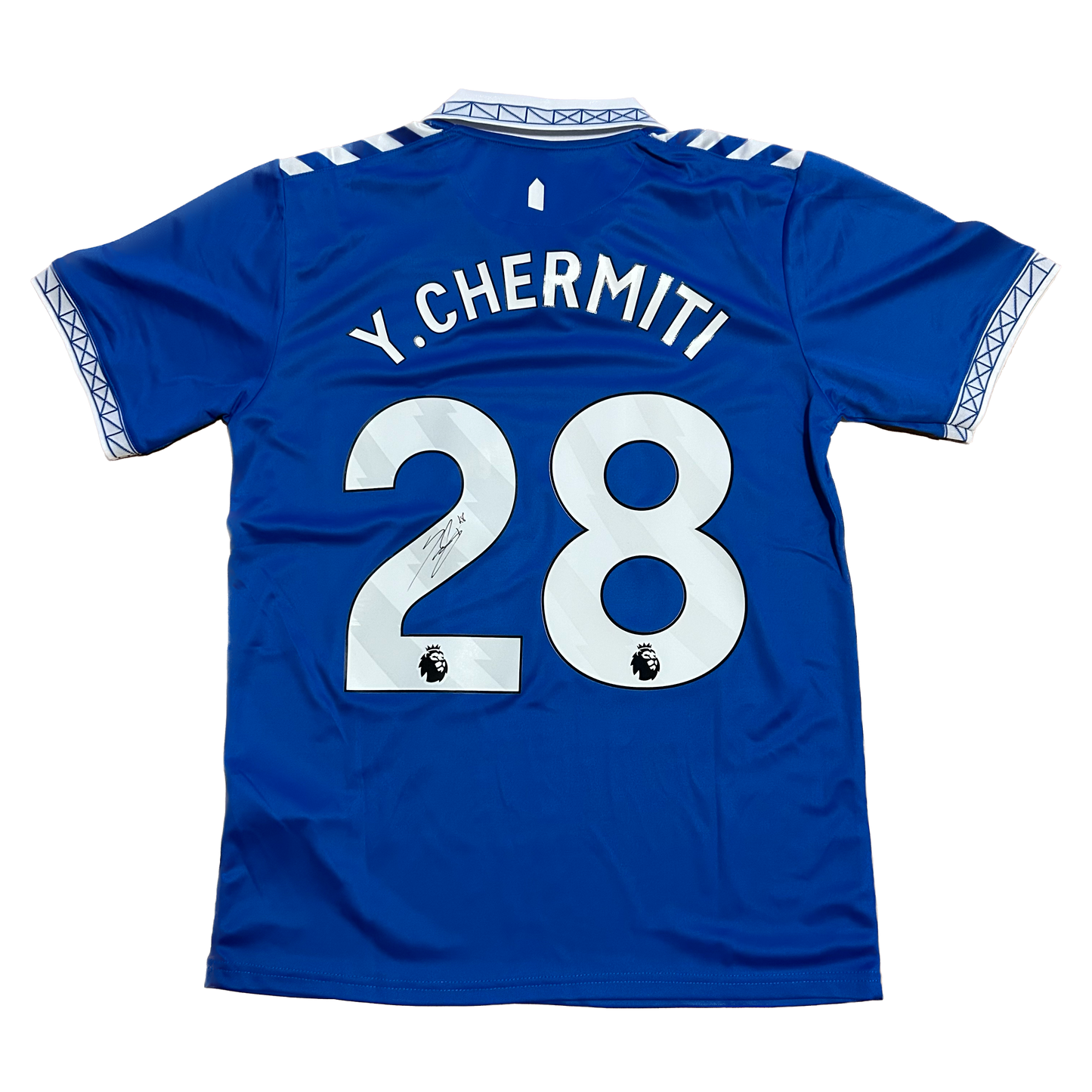 Signed Youssef Chermiti Everton Home Shirt 2023/24
