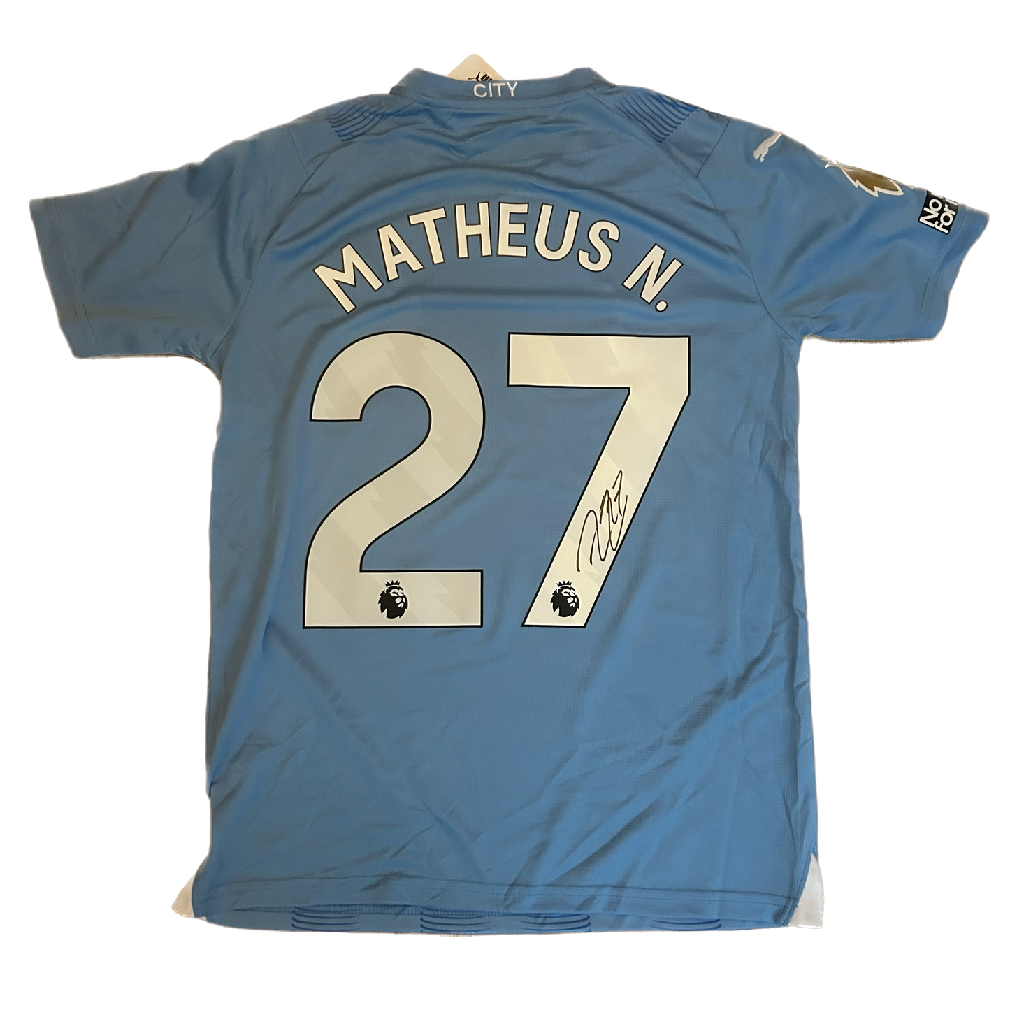 Signed Matheus Nunes Manchester City Home Shirt 2023/24