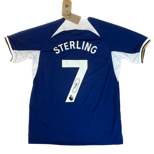 Signed Raheem Sterling Chelsea Home Shirt 2023/24