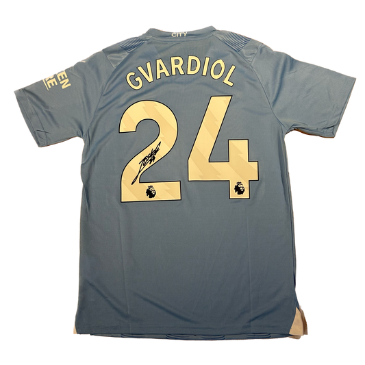 Signed Joško Gvardiol Manchester City Home Shirt 2023/24