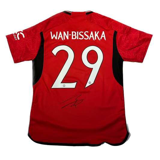 Signed Aaron Wan-Bissaka Manchester United Home Shirt 2023/24