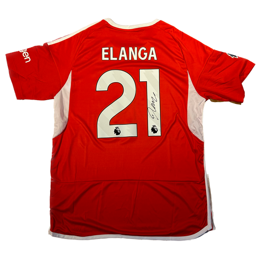 Signed Anthony Elanga Nottingham Forest Home Shirt 2023/24