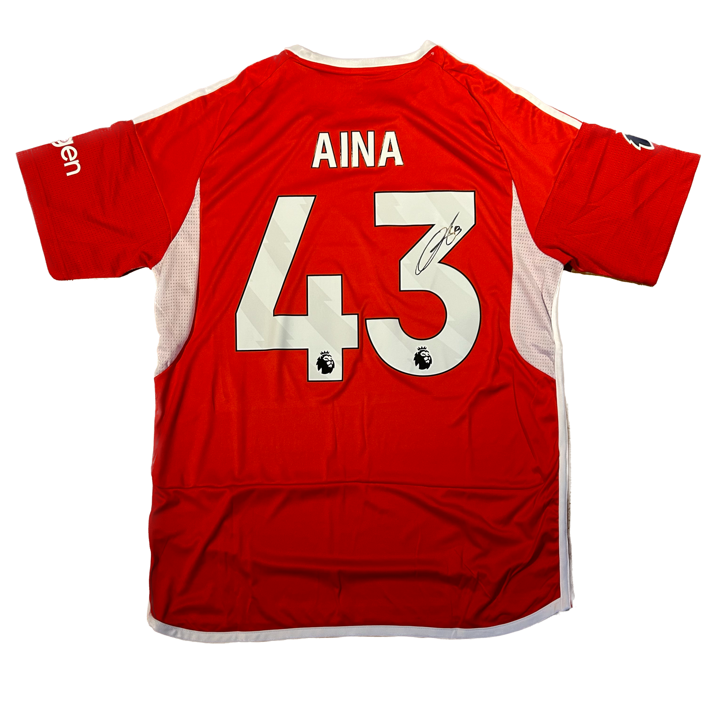 Signed Ola Aina Nottingham Forest Home Shirt 2023/24