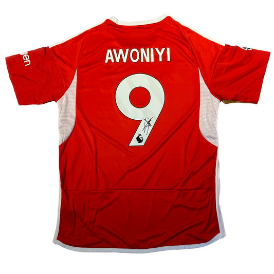 Signed Taiwo Awoniyi Nottingham Forest Home Shirt 2023/24