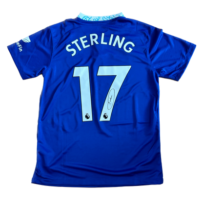 Signed Raheem Sterling Chelsea Home Shirt 22/23 (Slight Damage)