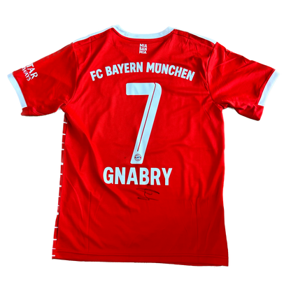 Signed Serge Gnabry Bayern Munich Home Shirt 22/23 (Front and Back)