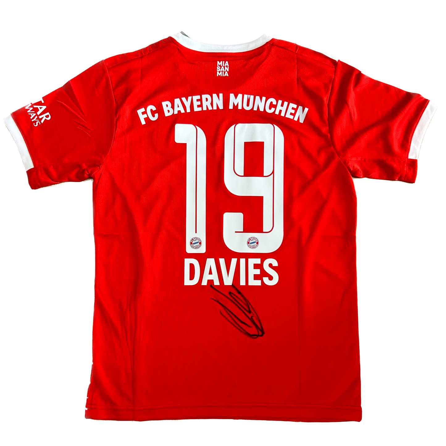 Signed Alphonso Davies Bayern Munich Home Shirt 22/23