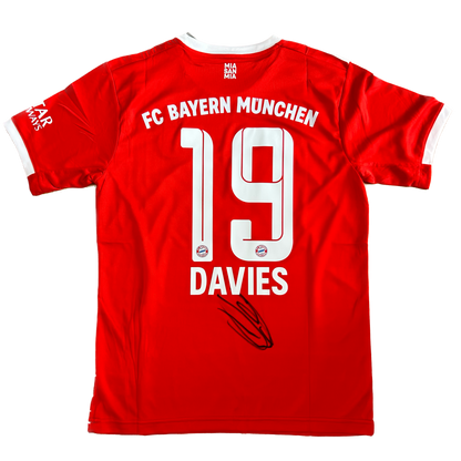 Signed Alphonso Davies Bayern Munich Home Shirt 22/23