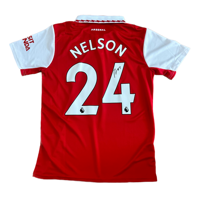 Signed Reiss Nelson Arsenal Home Shirt 22/23