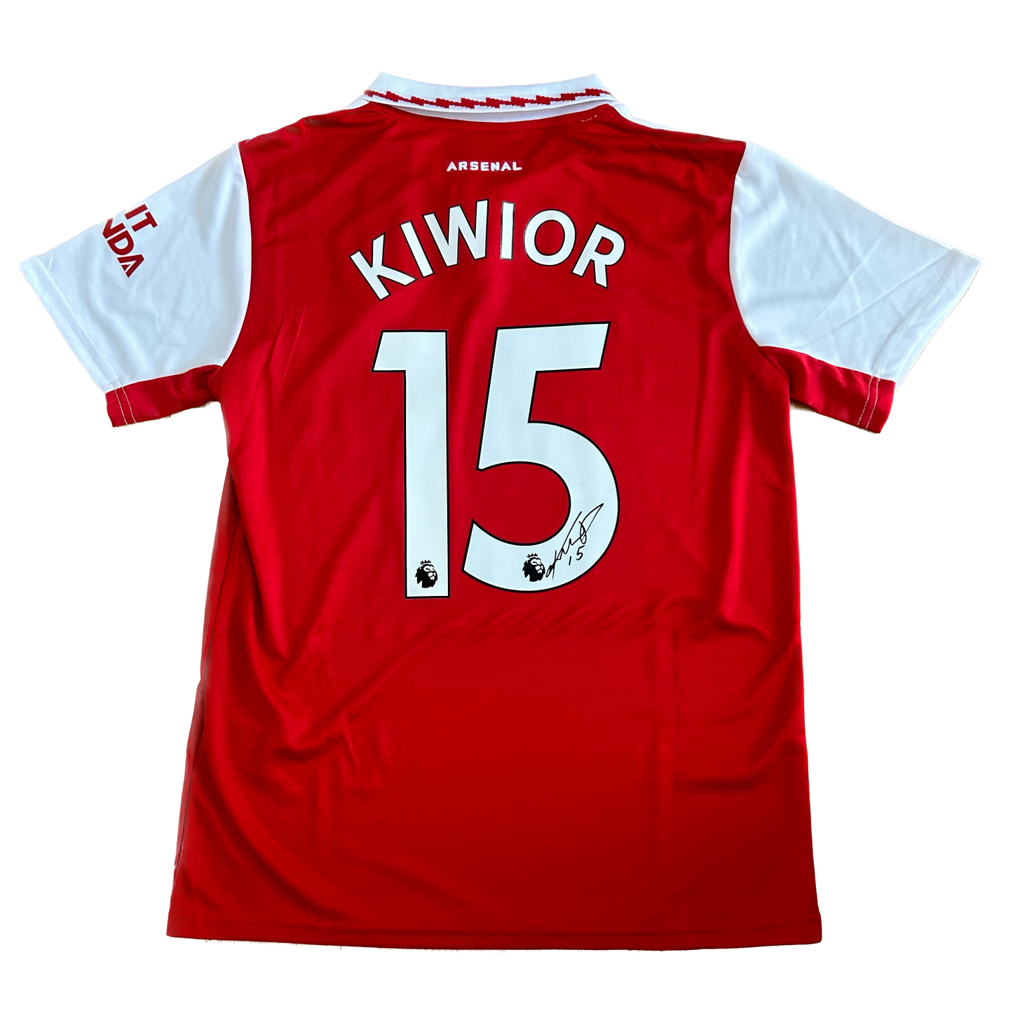 Signed Jakub Kiwior Arsenal Home Shirt 22/23