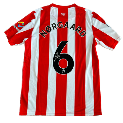 Signed Christian Nørgaard Brentford Home Shirt 2022/23