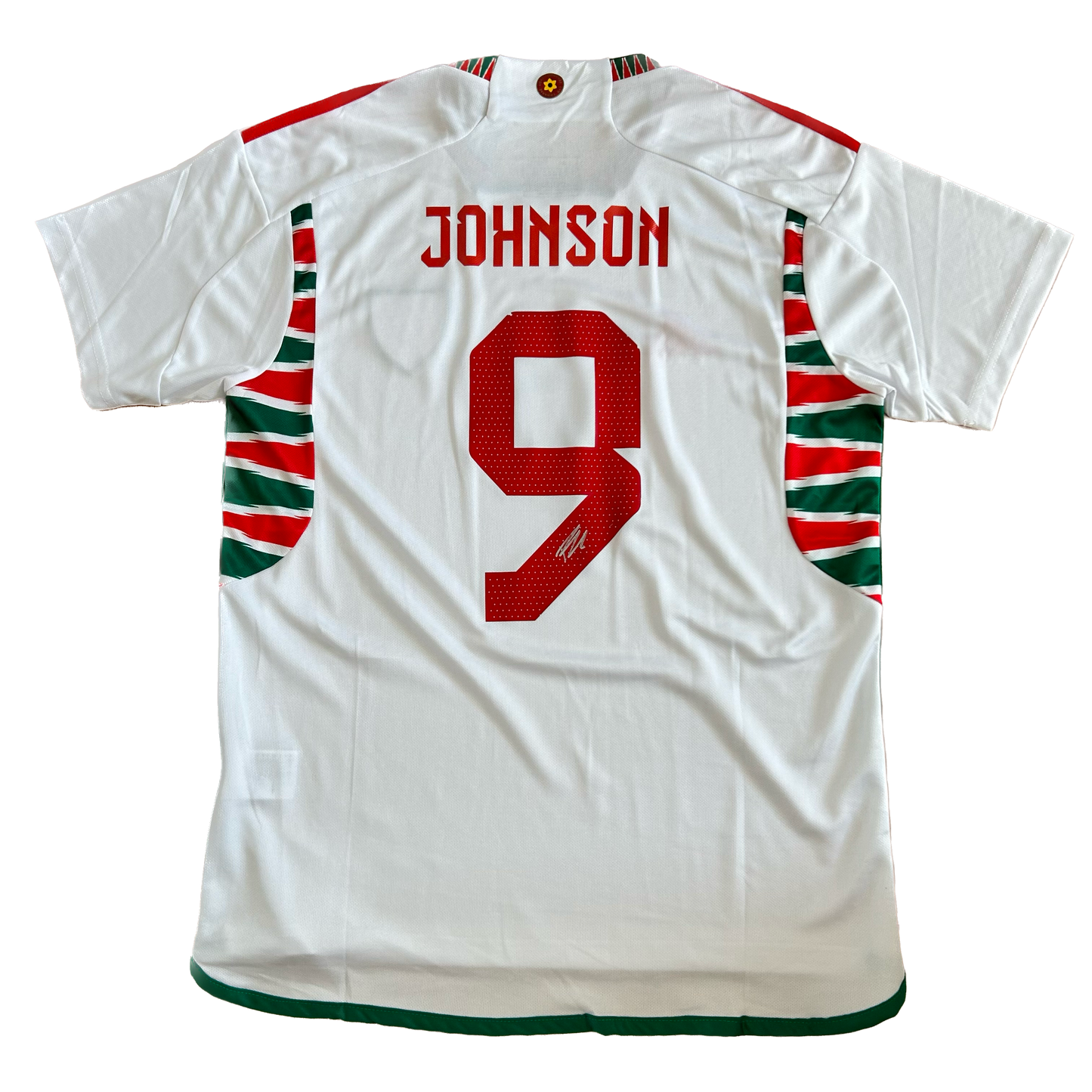 Signed Brenan Johnson Wales Away Shirt 22/23