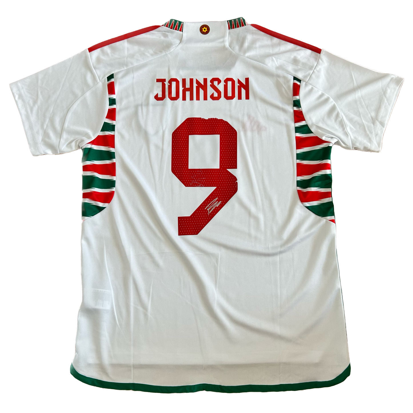 Signed Brenan Johnson Wales Away Shirt 22/23