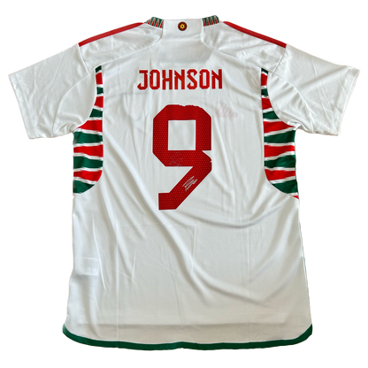 Signed Brenan Johnson Wales Away Shirt 22/23