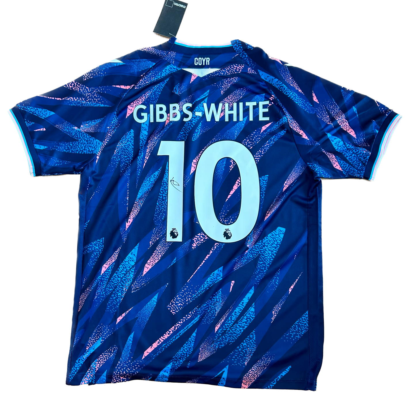 Signed Morgan Gibbs-White Nottingham Forest Third Shirt 22/23