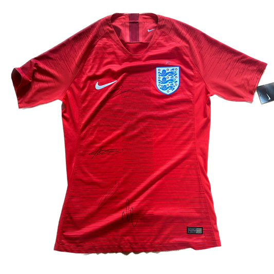 Multi Signed England Player Issue Away Shirt 2018 (Kane)