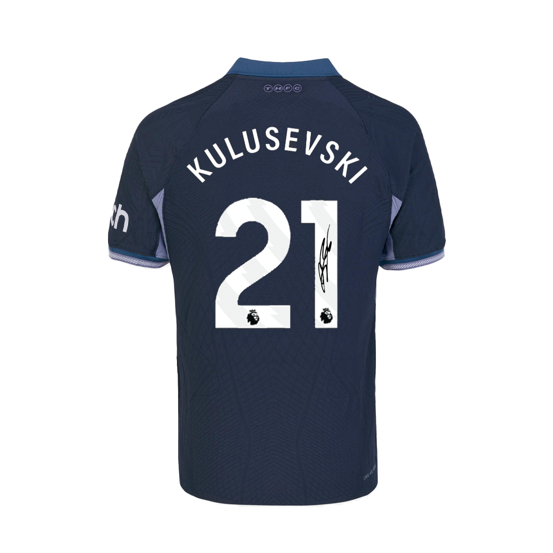 Signed Dejan Kulusevski Spurs Away Shirt 2023/24
