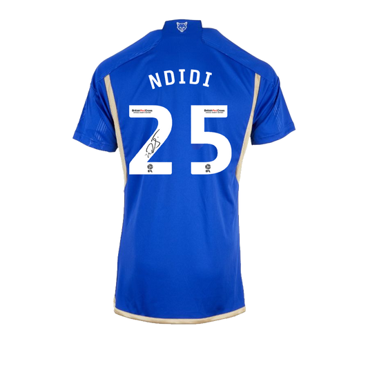 Signed Wilfred Ndidi Leicester City Home Shirt 2023/24