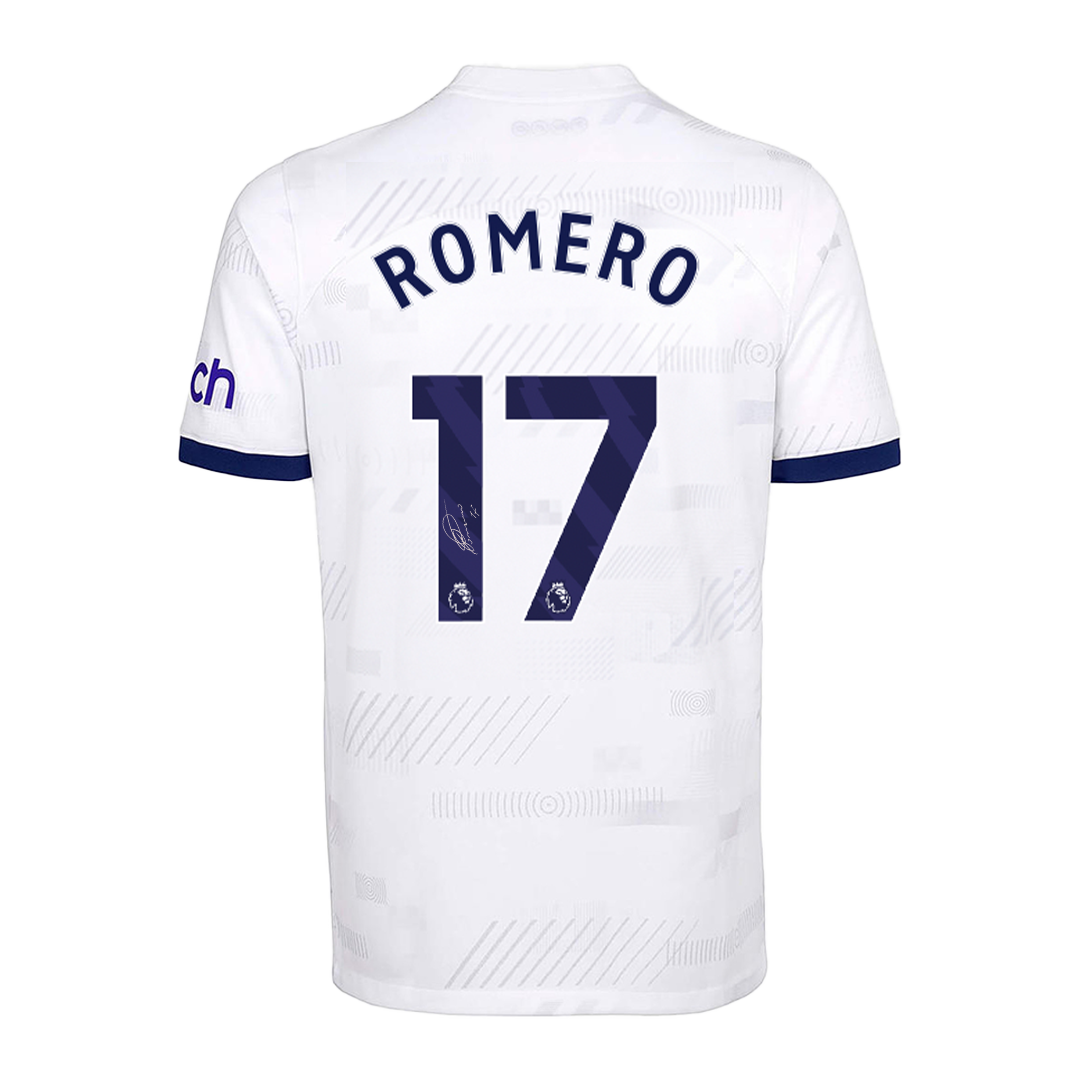 Signed Cristian Romero Spurs Home Shirt 2023/24