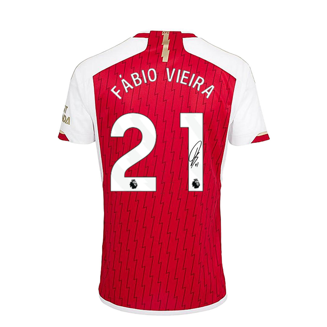 Signed Fábio Vieira Arsenal Home Shirt 2023/24