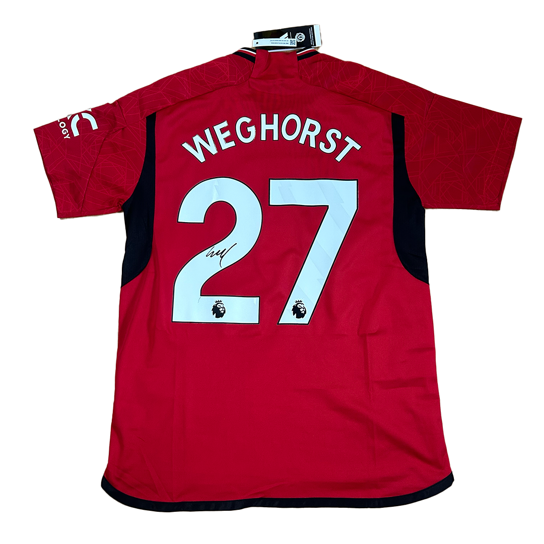 Signed Wout Weghorst Manchester United Home Shirt 2023/24 (Discounted)