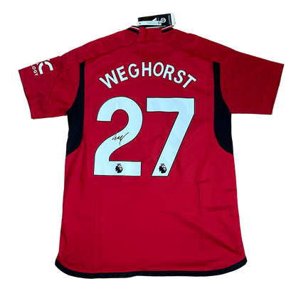 Signed Wout Weghorst Manchester United Home Shirt 2023/24 (Discounted)