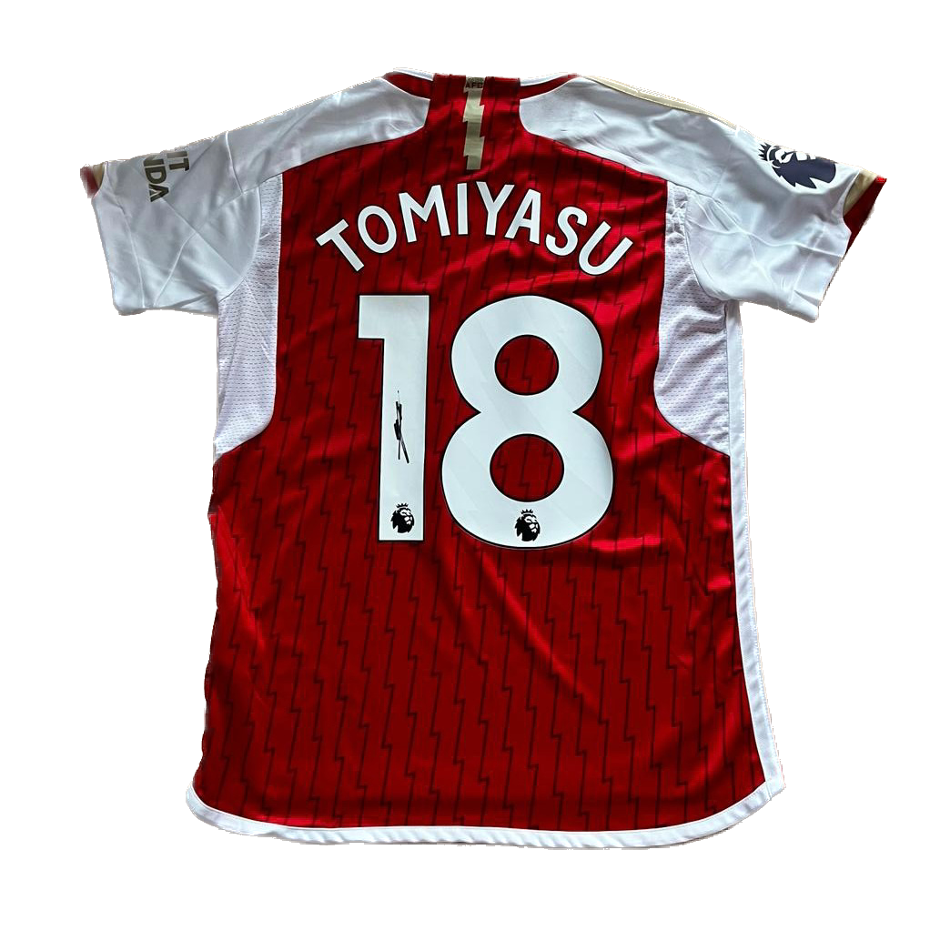 Signed Tomiyasu Arsenal Home Shirt 2023/24