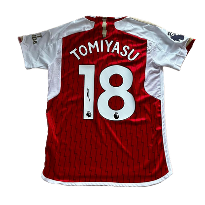 Signed Tomiyasu Arsenal Home Shirt 2023/24