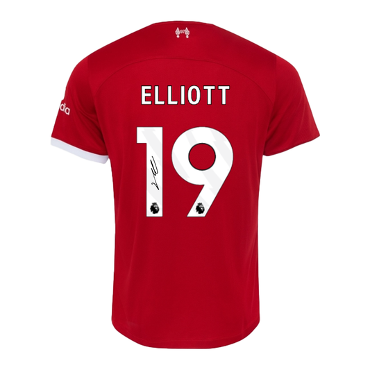 Signed Harvey Elliott Liverpool Home Shirt 23/24