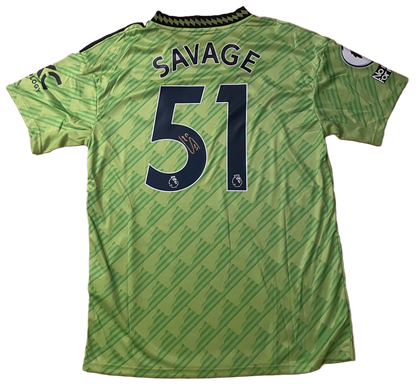 Signed Charlie Savage Manchester United Third Shirt 22/23