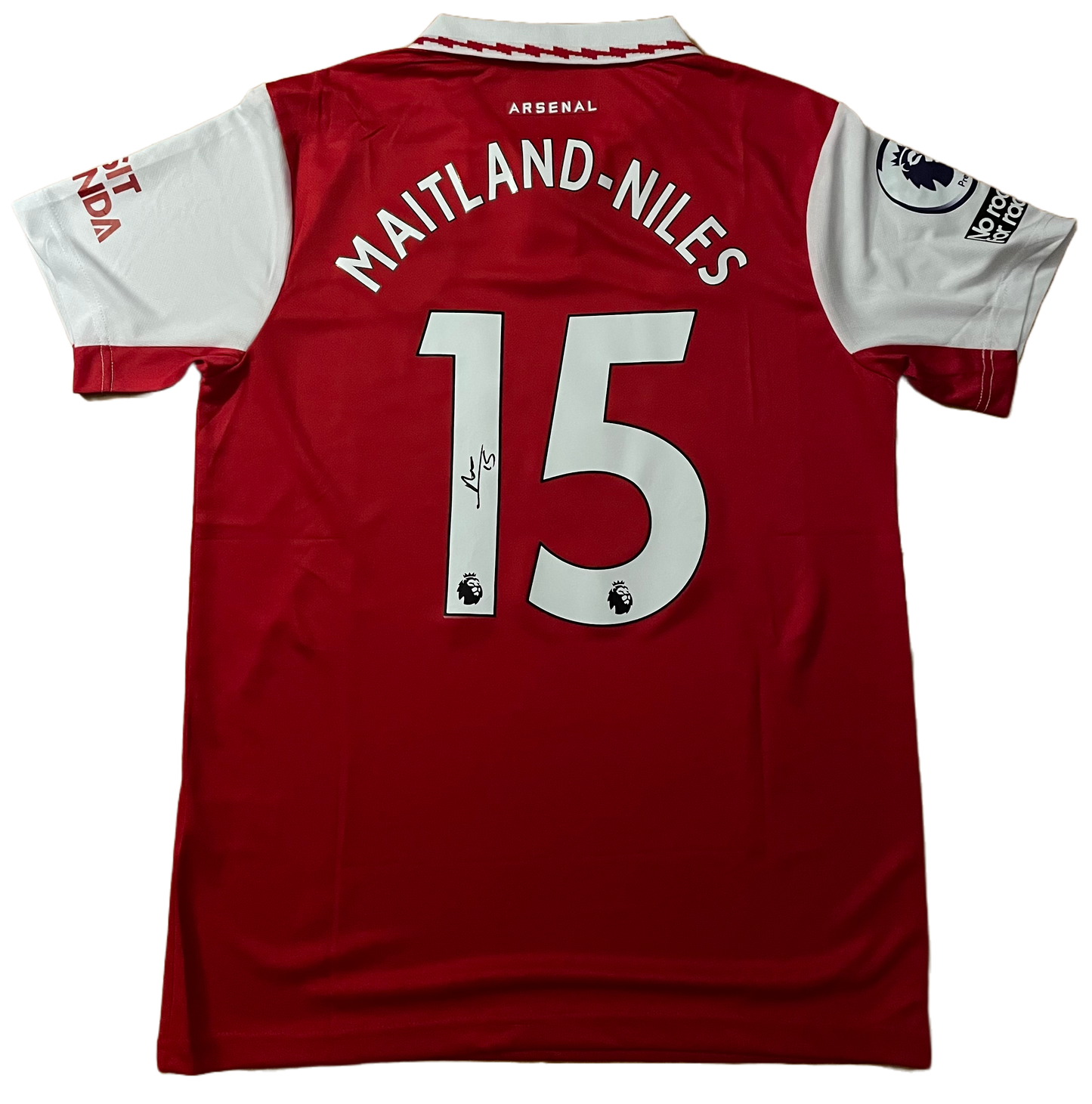 Signed Ainsley Maitland-Niles Arsenal Home Shirt 22/23