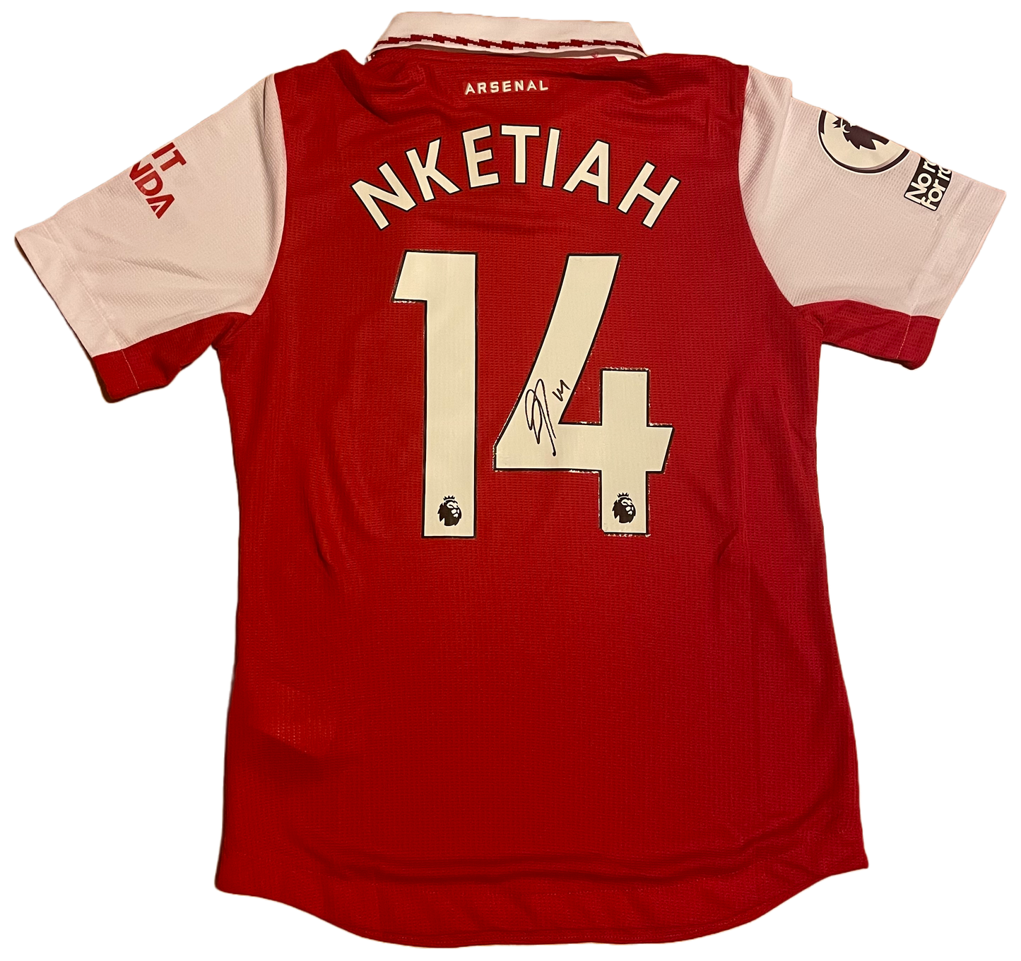 Signed Eddie Nketiah Arsenal Home Shirt 22/23