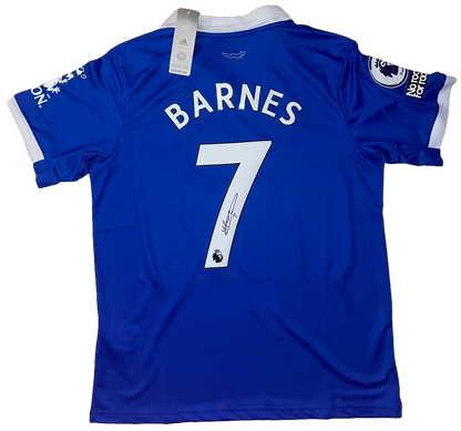 Signed Harvey Barnes Leicester Home Shirt 22/23