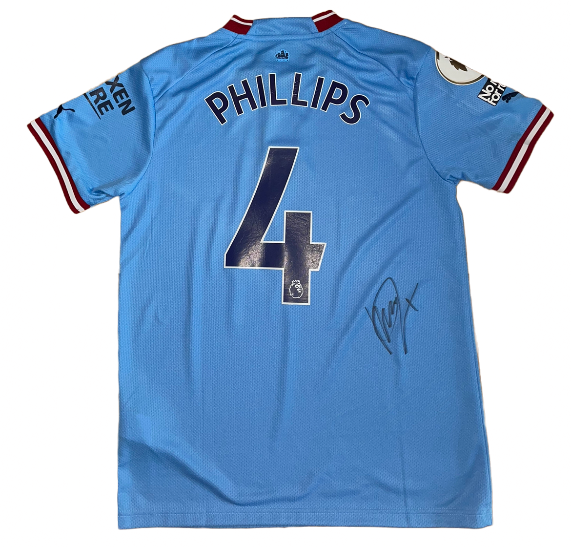 Signed Kalvin Phillips Manchester City Home Shirt 22/23 (Signed On Shirt)