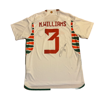 Signed Neco Williams Wales Away Shirt 22/23