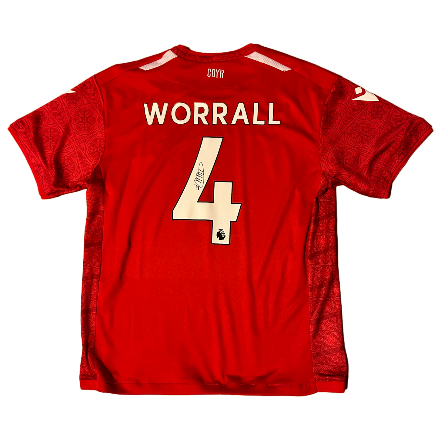 Signed Joe Worrall Nottingham Forest Home Shirt 22/23