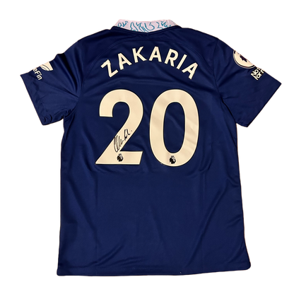 Signed Zakaria Chelsea Home Shirt 22/23
