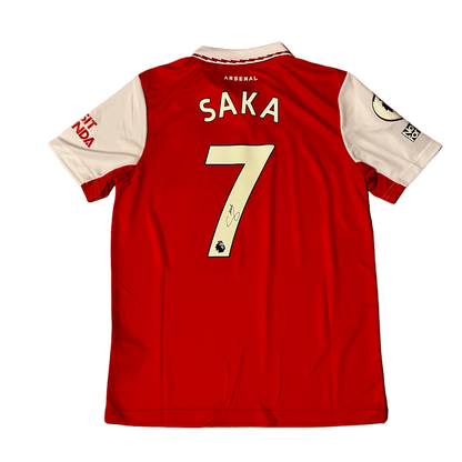 Signed Bukayo Saka Arsenal Home Shirt 22/23