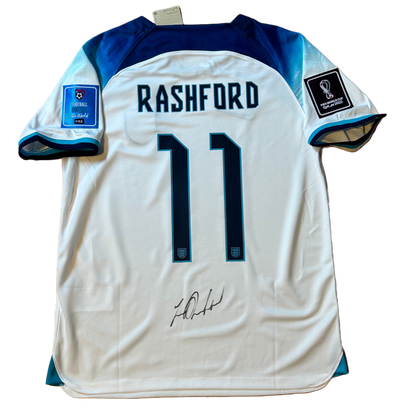 Signed Marcus Rashford England Home Shirt 22/23