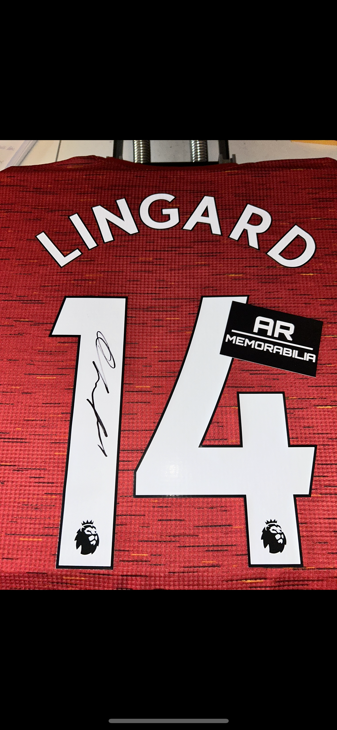 Signed Lingard Manchester United Home Shirt 20/21